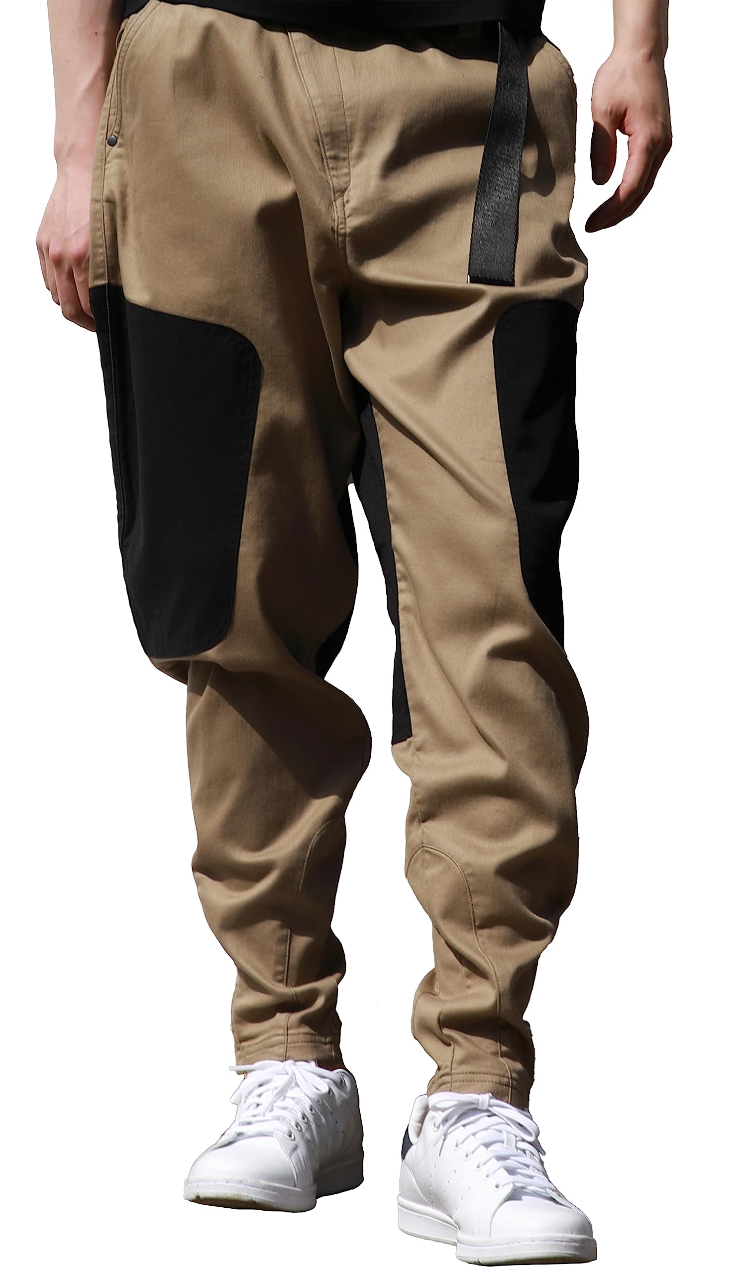 [CO-COS] RKB-8933(RKB8933) ROCKEN BETA Эластичные хлопковые брюки-лягушка, Бежевые, Размер M