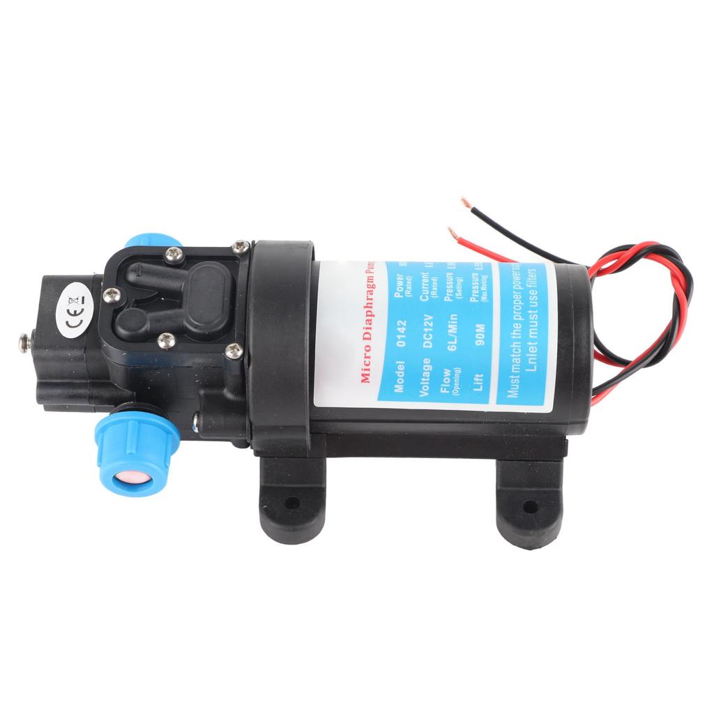 Micro Diaphragm Pump Electric High Pressure DC SelfSuction Boost Car Washing Cleaning 6L Min