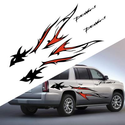 2 Pezzi Adesivo Auto Motivo Fiamma Autoadesivo PVC Impermeabile Adesivo Laterale Carrozzeria