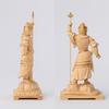 Tiny Doroashi 11cm Buddha Wood Buddha Statue Kenshin Tamonten Doroashi Bishamonten Buddha, Bishamonten, (wood Boxwood) - Statue, Figure, Carving,