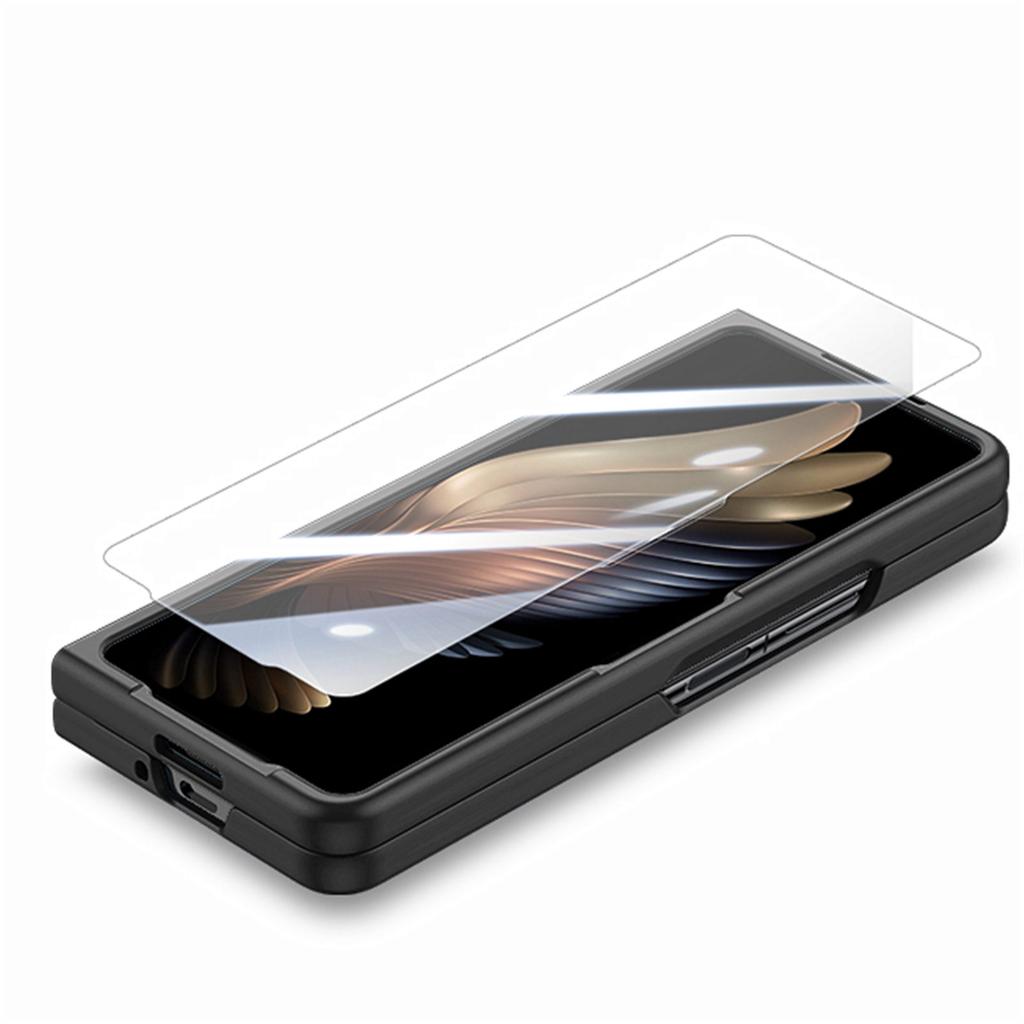 For Samsung Galaxy Z Fold6 5G Case Rubberized PC Phone Cover with Tempered Glass Film