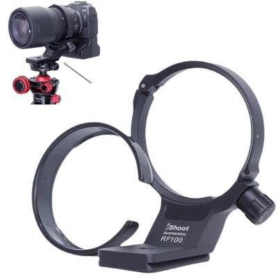iShoot Metal Camera Tripod Mount Lens Support Lens Bracket Tripod Tripod Mount Compatible with Canon RF 100mm Macro IS Quick Release Plate with Screw