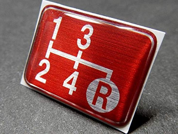 Tuningfan Shift Pattern for MT Classic Sunny Rover Emblem, Red, 4-speed vehicles, Cars, Truck, Mini, Red, SPE-R401