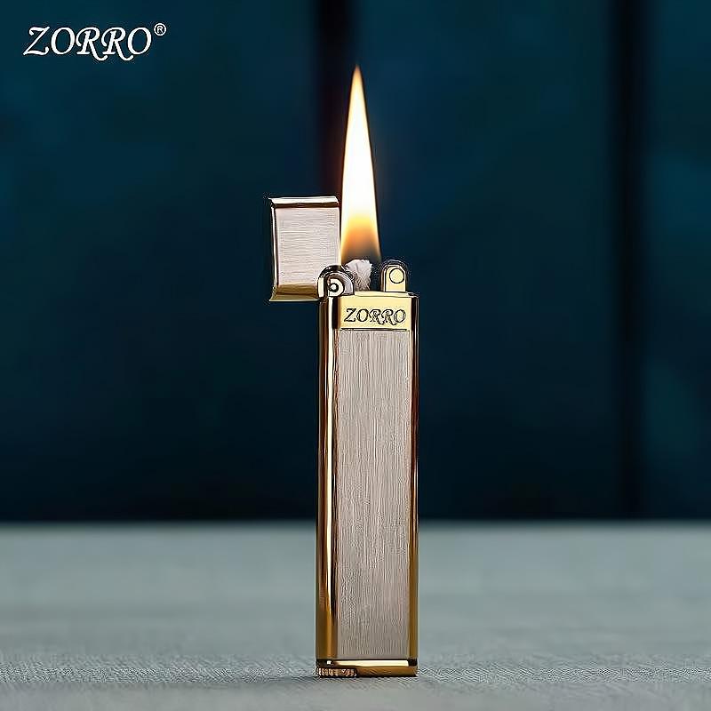 Zorro 668 Ultra-Thin Slim Kerosene Lighter - Lightweight, Portable, Unisex Design