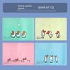[Leak Picking] Snap-Fastener File Bag Cute Cartoon Transparent Folder A4 Plastic Test Papers for Students Material Bag