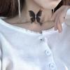 Trendy Fashion Accessories White Black Lace Butterfly Necklace Party Jewelry Women Choker