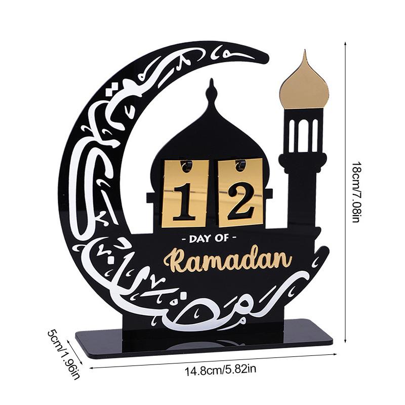 

Ramadan Advent Calendar 2025 Eid Mubarak Acrylic Countdown Calendar Islamic Muslim Festival Party Gifts Home Decoration Ornament