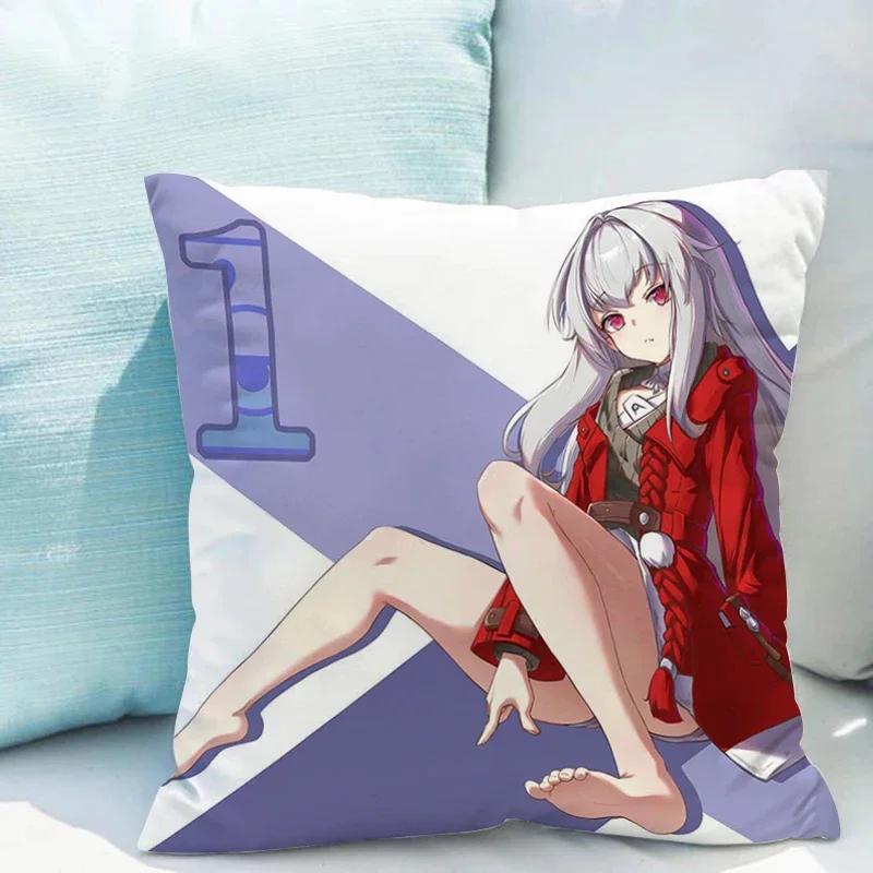 Honkai Star Rail X Cushions Covers Double-sided Printing Cushion Cover X Short Plush Decoration Living Room Car Sofa