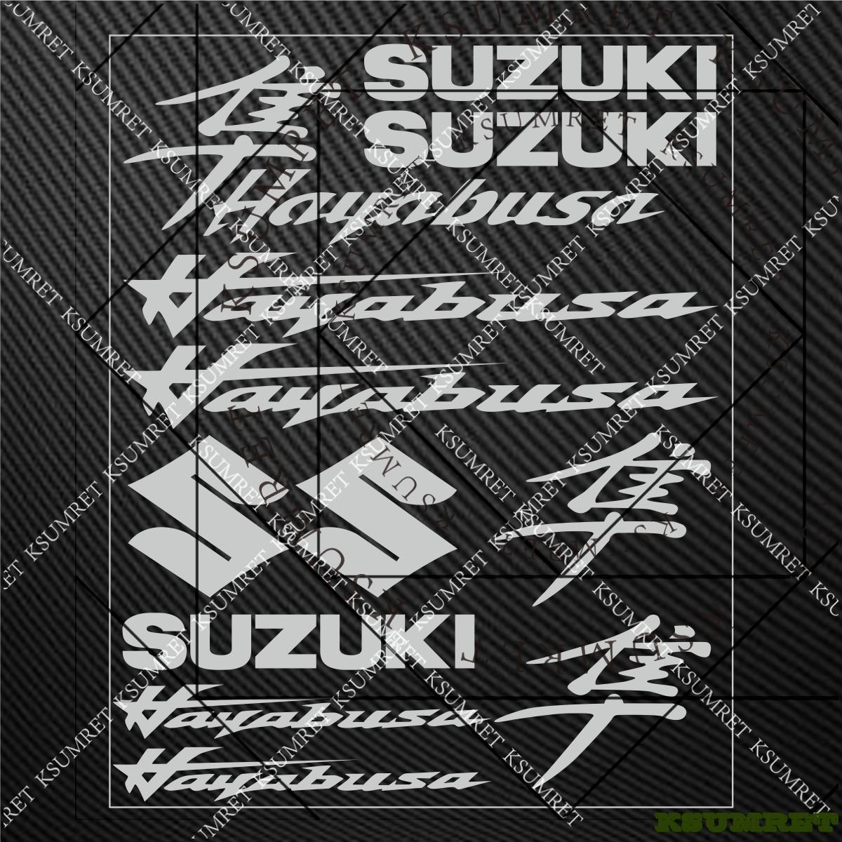 AAGL1 For Suzuki Hayabusa Sticker Motorcycle Stickers Tank Helmet Logo Decals Kit серебряный