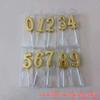 Gold-Plated Number Candle Set (50 Pieces) - Free Shipping, One-Year-Old Birthday Cake Decorations