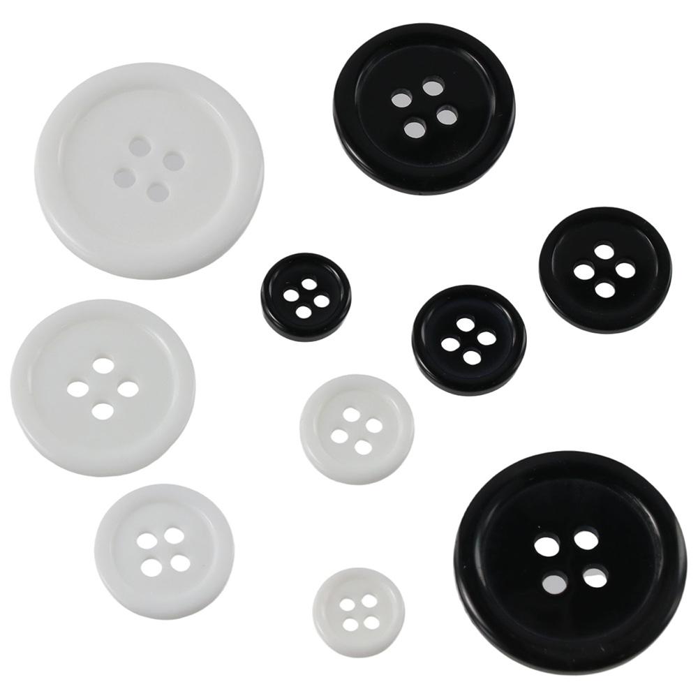 160 PCS 4-Hole Buttons Resin Large White Buttons DIY Craft Projects Resin Button  Holiday Decoration