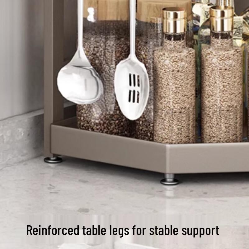 Yunshuang 2-stöckiger Edelstahl Küchen-Eckorganizer