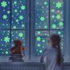 Christmas Glow In Dark Snowflake Stickers Static Window Decoration for Holiday Party Decor