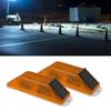 2pcs Solar Strobe Warning Light LED Warning Lamp High Bright Waterproof Light Control Flashing Bcon Barricade Construction   Traffic Light