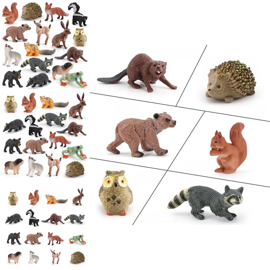Pvc Wildlife Animal Models For Birthday Cake Decorations And Home Nature Decor