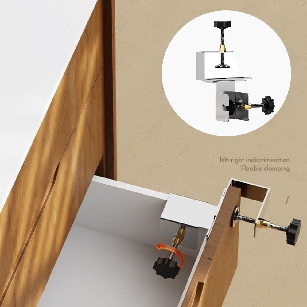 Quick Installation Positioning Hole Opening Tool Drawer Front Installation Clamp  Household