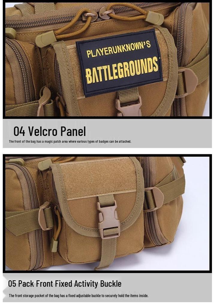Men's Waterproof Tactical Oxford Waist Bag for Outdoor Sports & Fishing.