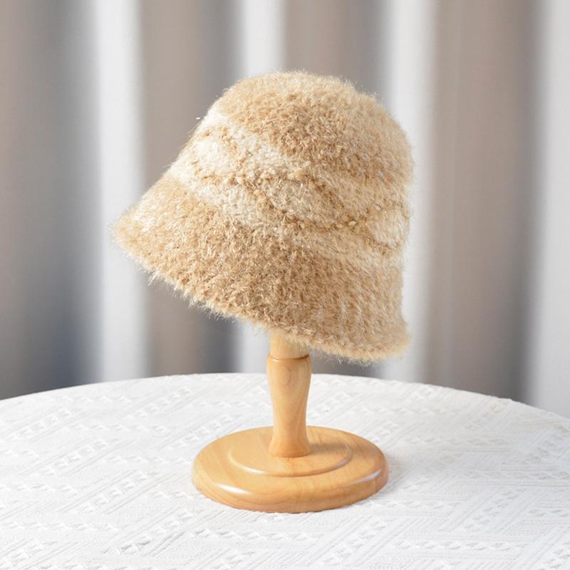 

Зимняя плюшевая теплая защитная шапка для рыбака, большая шапка для головы, женская сшитая шапка-ведро хаки