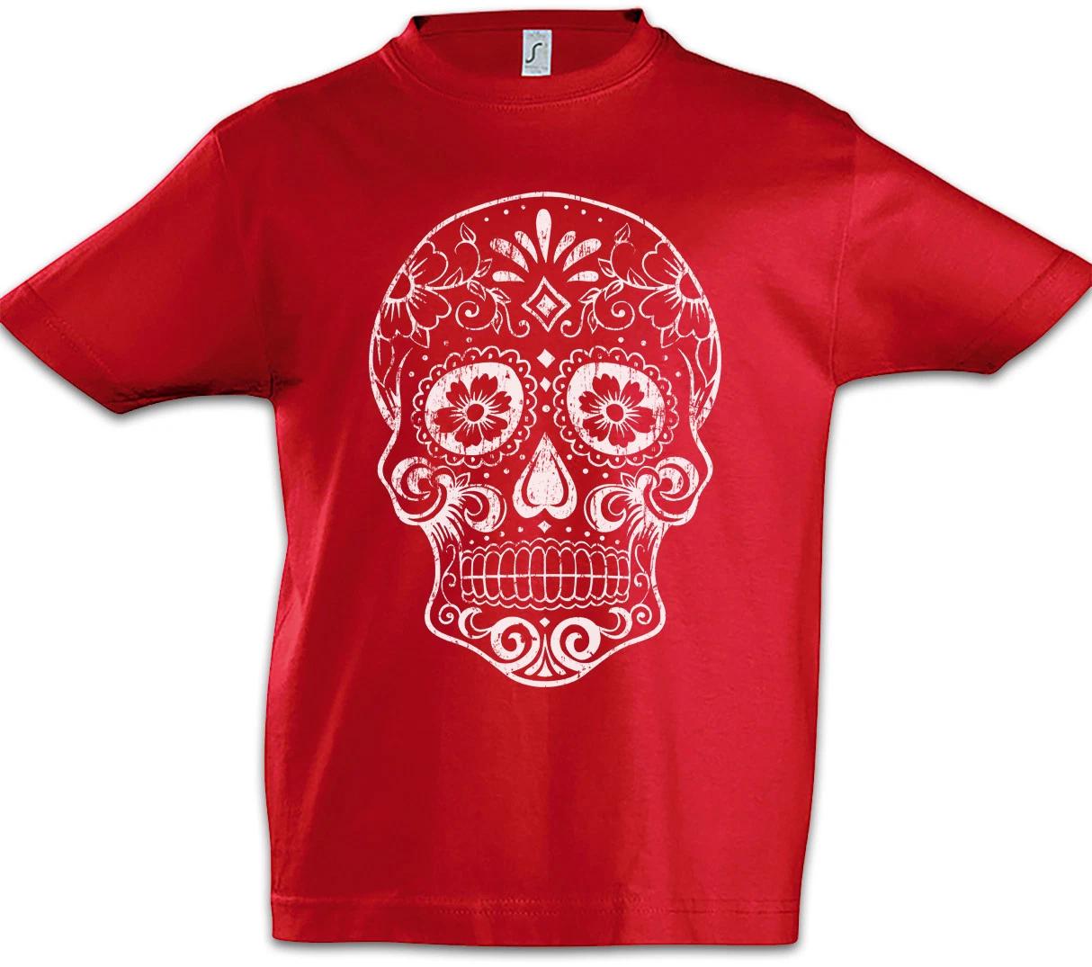 Mexican Skull V Kids Boys kids boys T-Shirt Mexico Latino Latin 120