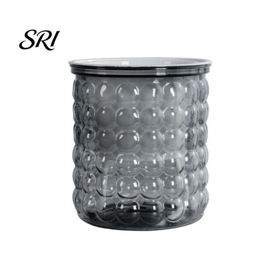 Nordic Design Planter Self-Absorbing Flowerpot with Transparent Water Level Indicator Self Watering Decorative Home Plant Pot Bubble Texture