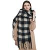 New Women Plaid Scarf Winter Warm Shawls Cashmere Thicked Wrap Ladies Long Tassel Blanket Scarves Bufanda