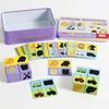 Montessori Iron Box Shadow Matching Board Game Wooden Find Shadow Matched Images Animal Fruit Blocks Puzzles Educational Toys