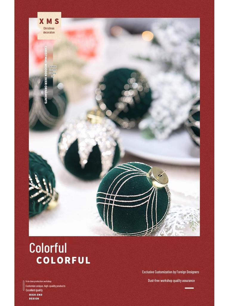 Exquisite Colored Diamond Christmas Ornament Ball Gift Set