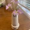 Small Fresh Cut Flower Vase Creative Cat Shaped Vase, Minimalist Cartoon Kitten Tabletop Planter for Dried Gifts Lovers Flowers, Mini Narrow