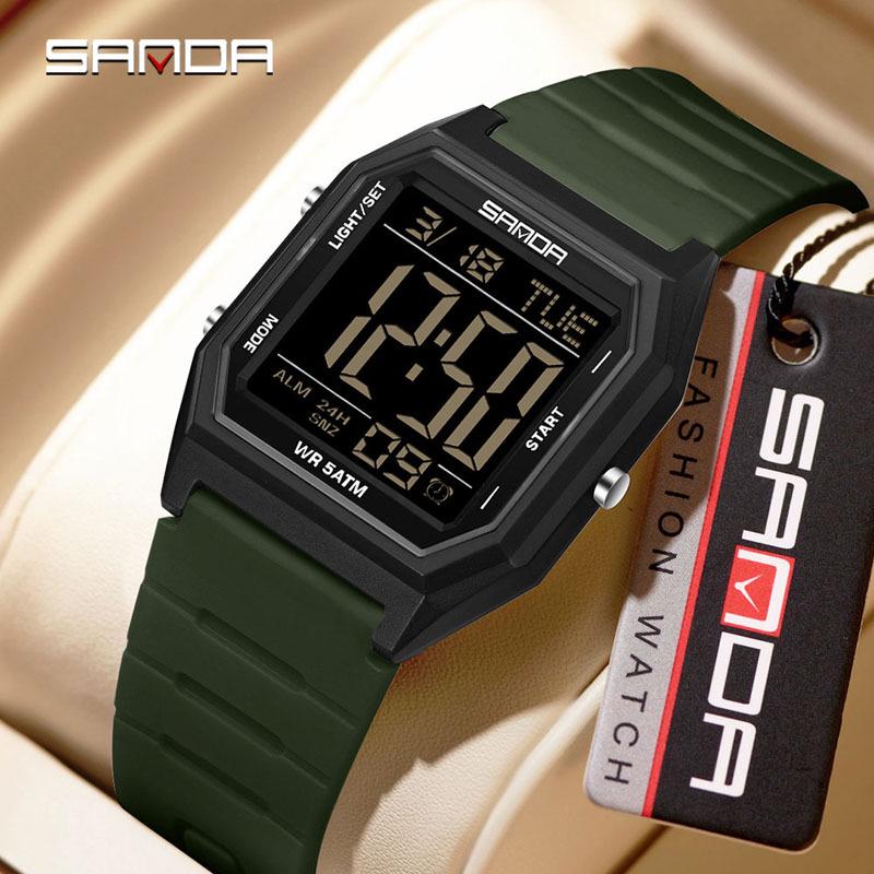 Sanda Waterproof Multifunctional Digital Watch for Students