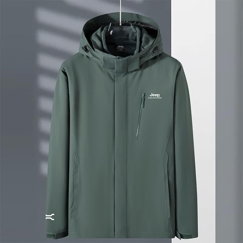 JEEP Unisex 3-in-1 Detachable Fleece Lined Windbreaker Jacket L