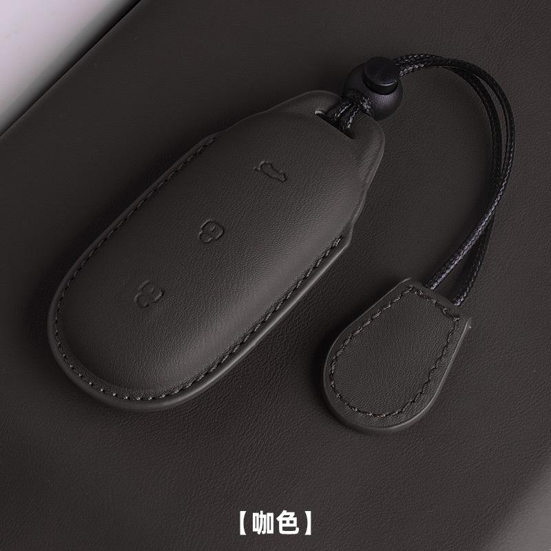 For Li Lixiang L9 Ultra L8 L7 Pro Mega Car Key Cover Keychain Cover Nappa Leather Protective Shell Fob Key Fob Case Accessories