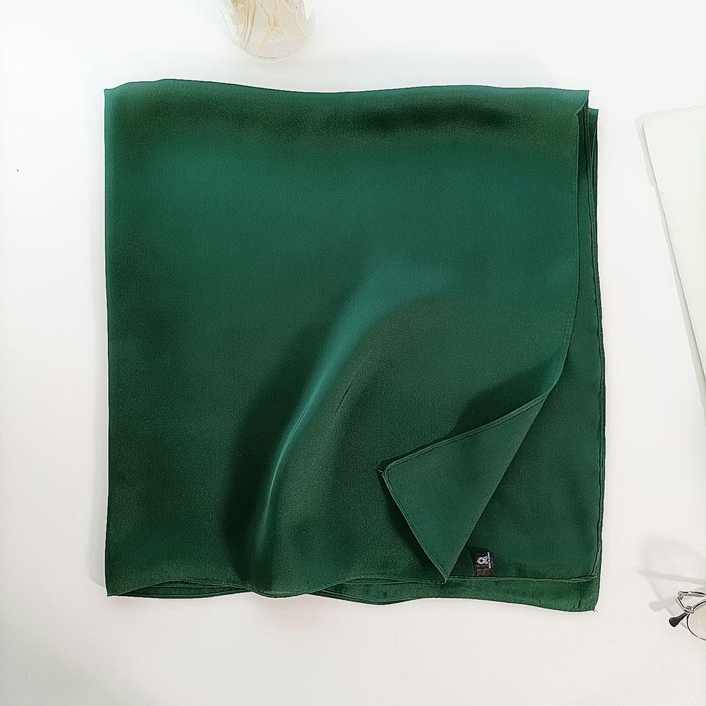 Seidentuch einfarbig Halstuch für Damen kleine Schals Stolen Bandana Kopftücher 70x70CM quadratisches Stirnband Hijab Schals