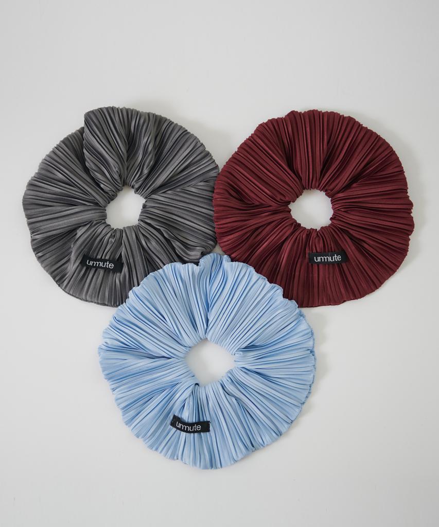 Unmute Pleated Big Scrunchie_Sky Blue