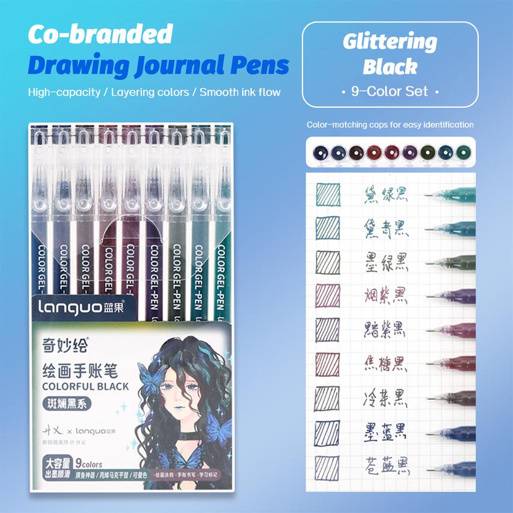 6/9pcs Set Languo Morandi Gel Pens 0.5mm Kawaii Pastel Set for Students Diary Scrapbook Painting & Drawing Pen School Supplies