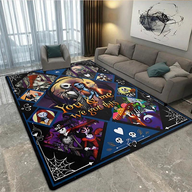 Halloween The Nightmare Before Christmas Teppich Wohnzimmer Schlafzimmer Teppich Rutschfester Teppich Zuhause Schlafzimmer Dekoration Geburtstagsgeschenk