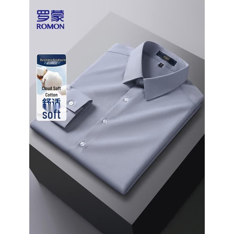 ROMON Men's Long Sleeve Wedding & Groom Shirt