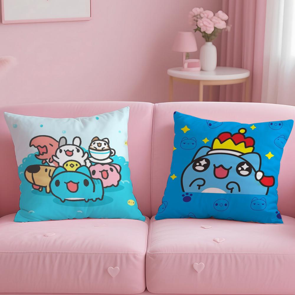B-Bugcat C-Capoo Cushion Cover Soft Short Plush Double-Sided Printing Home Decor Machine Washable Pillow Case Gift