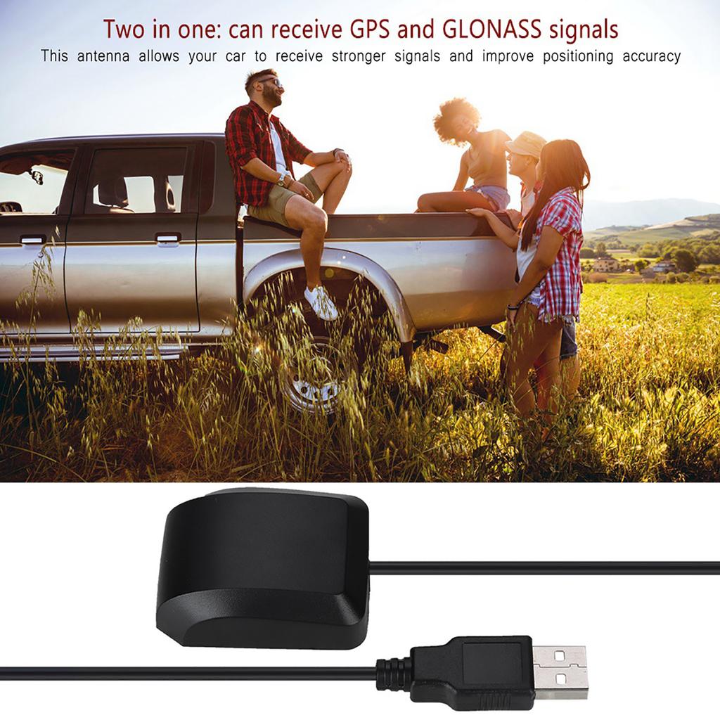 2 IN 1 Auto GPS GLONASS Antenne Adapter USB Port Mit 3 Meter Kabel