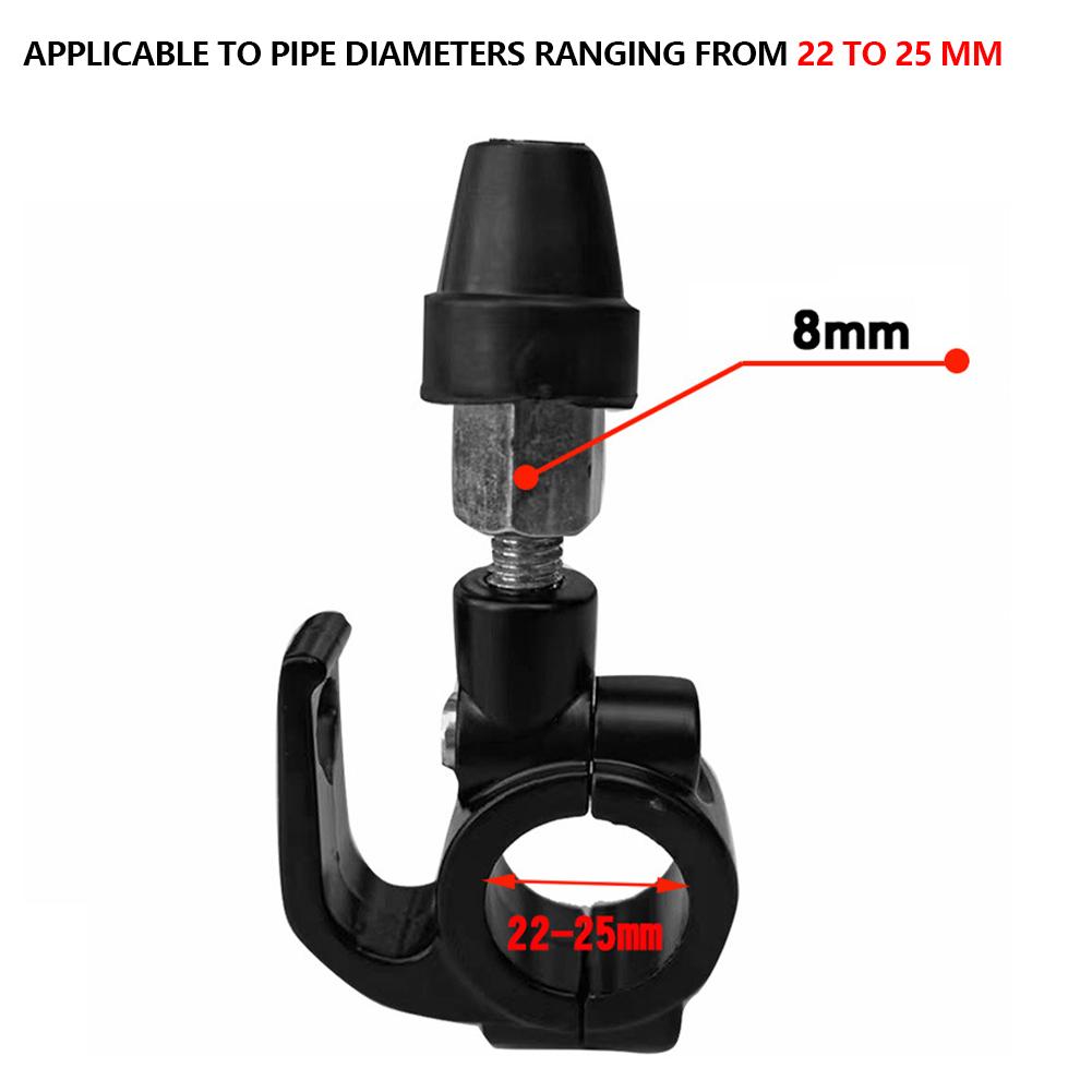2-in-1 Universal Helmet Hook Motorcycle Bike Mirror Base Mount Anti-lost Helmet Lock Holder Saving Hook for Electric Scooter