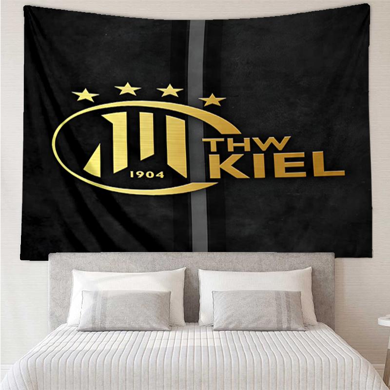 THW Kiel Print Tapestry, Backdrop, Easy Setup, Ideal for Bedroom, Office & Living Room, with Aesthetic Wall Hanging Decor.