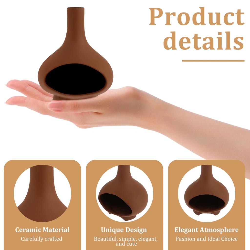 Incense Holder Ceramic Incense Burner Chimney Incense Cone Burner with Small Cleaning Brush Multifunctional Incense Burner