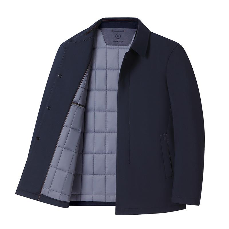 Men`s Quilted Cotton-Padded Jacket - Warm