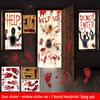 Halloween Blood Handprint & Bat Wall Stickers