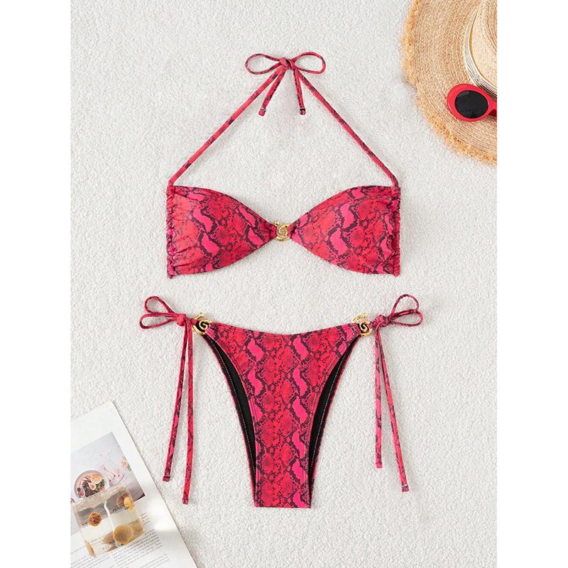 Sexy Print Two Piece Bikini Set Swimsuit Suit Summer New Women's Swimwear Bathing Biquini Suit