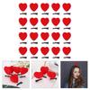 3D Love Heart Hair Pin Plush Hair Clip Valentines Day Barrettes 20Pcs Theme Event Holiday Party Hair Styling Accessories
