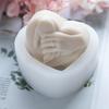 Top Quality Love Hand in Hand Candle Mold Gypsum Grinding Tool Heart Shaped Chocolate Wedding Cake Candle Silicone Mold
