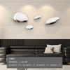 Creative Imitation Stainless Steel Goose Egg Stone Wall Decoration Modern Hotel Hanging Water Droplet Wall Decoration Artwork