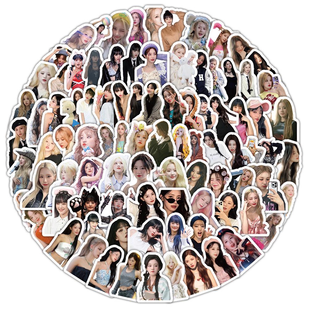 100 Korean Girl Group (G)I-dle Graffiti Stickers: Song Yuqi Waterproof Decor for Suitcases & Phone Cases