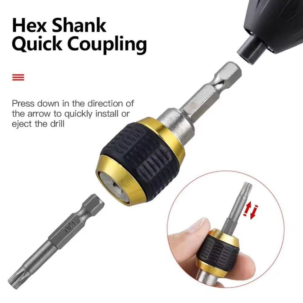 1/4" Hex Shank Bit Holder 60mm Drill Bit Converter New Screw Extractor Tool