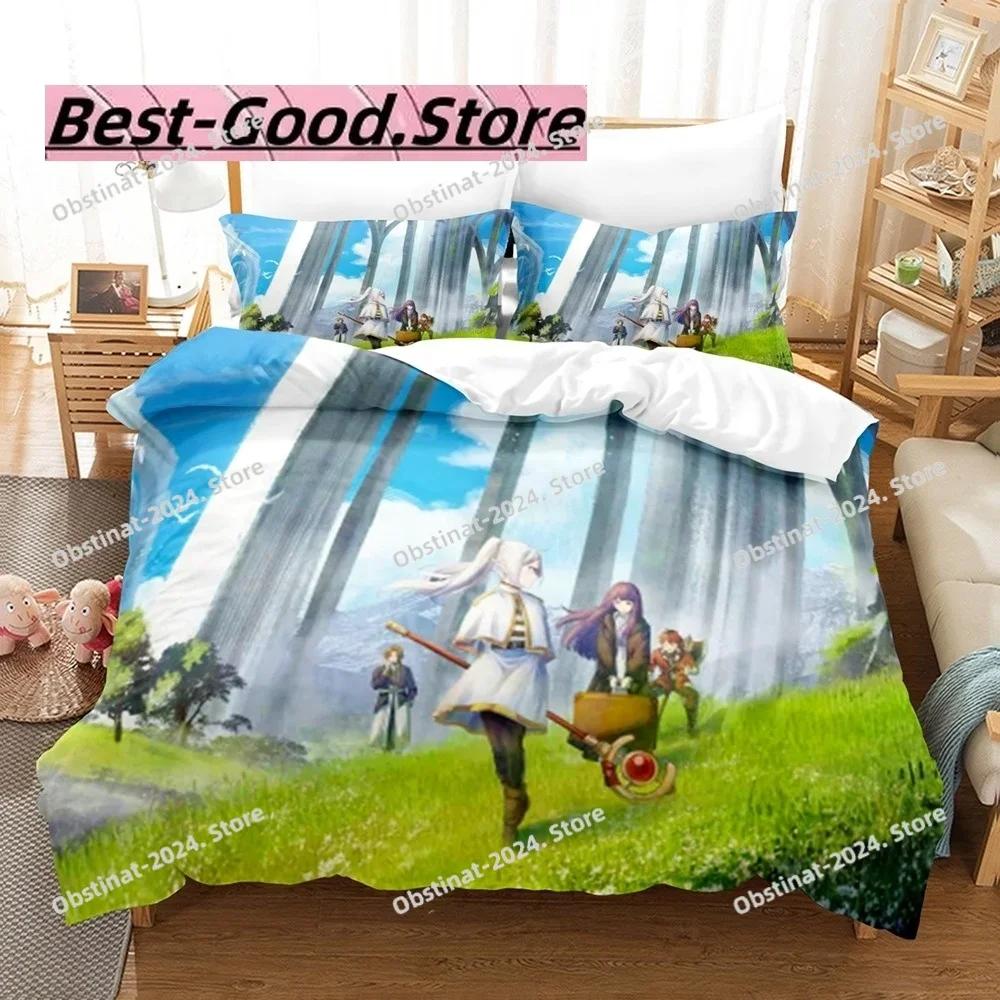 Frieren Beyond Journeys End Bedding Set Single Twin Full Queen King Size Bed Set Kids Bedroom Duvetcover Sets bed s set
